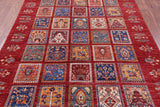 Red Garden Design Persian Hand Knotted Wool Rug - 5' 9" X 8' 0" - Golden Nile