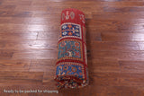 Red Garden Design Persian Hand Knotted Wool Rug - 5' 9" X 8' 0" - Golden Nile