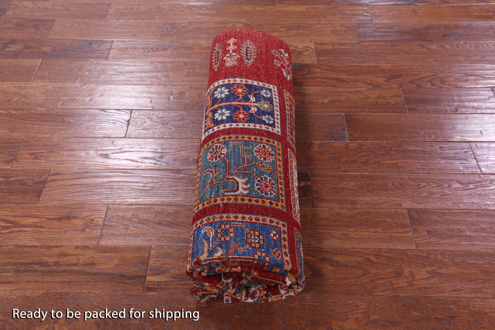 Red Garden Design Persian Hand Knotted Wool Rug - 5' 9" X 8' 0" - Golden Nile
