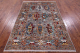 Persian Fine Serapi Hand Knotted Wool Rug - 5' 8" X 8' 1" - Golden Nile