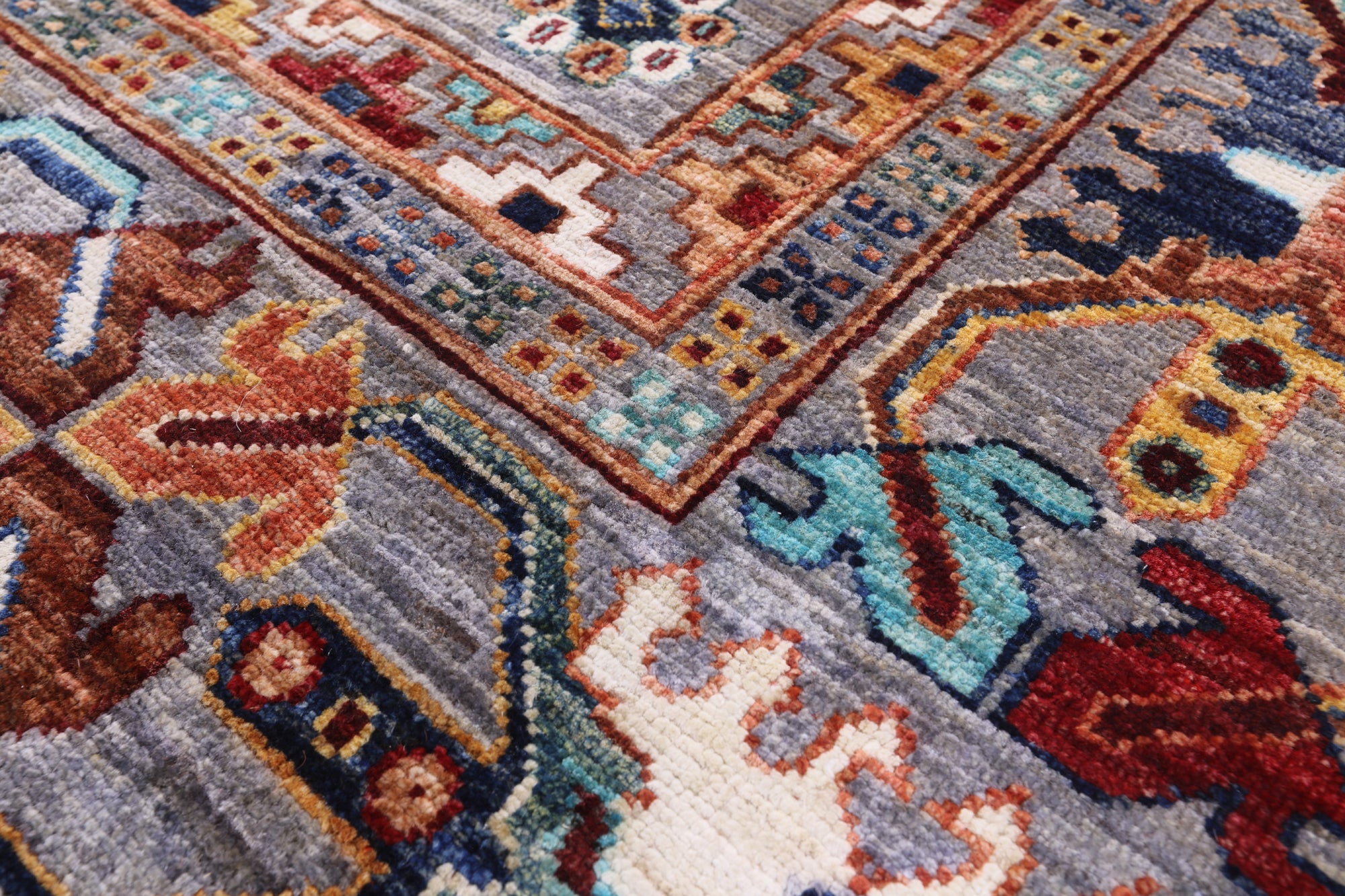 Persian Fine Serapi Hand Knotted Wool Rug - 5' 8" X 8' 1" - Golden Nile