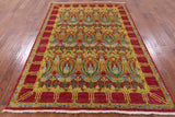 William Morris Hand Knotted Wool Area Rug - 6' 2" X 8' 10" - Golden Nile