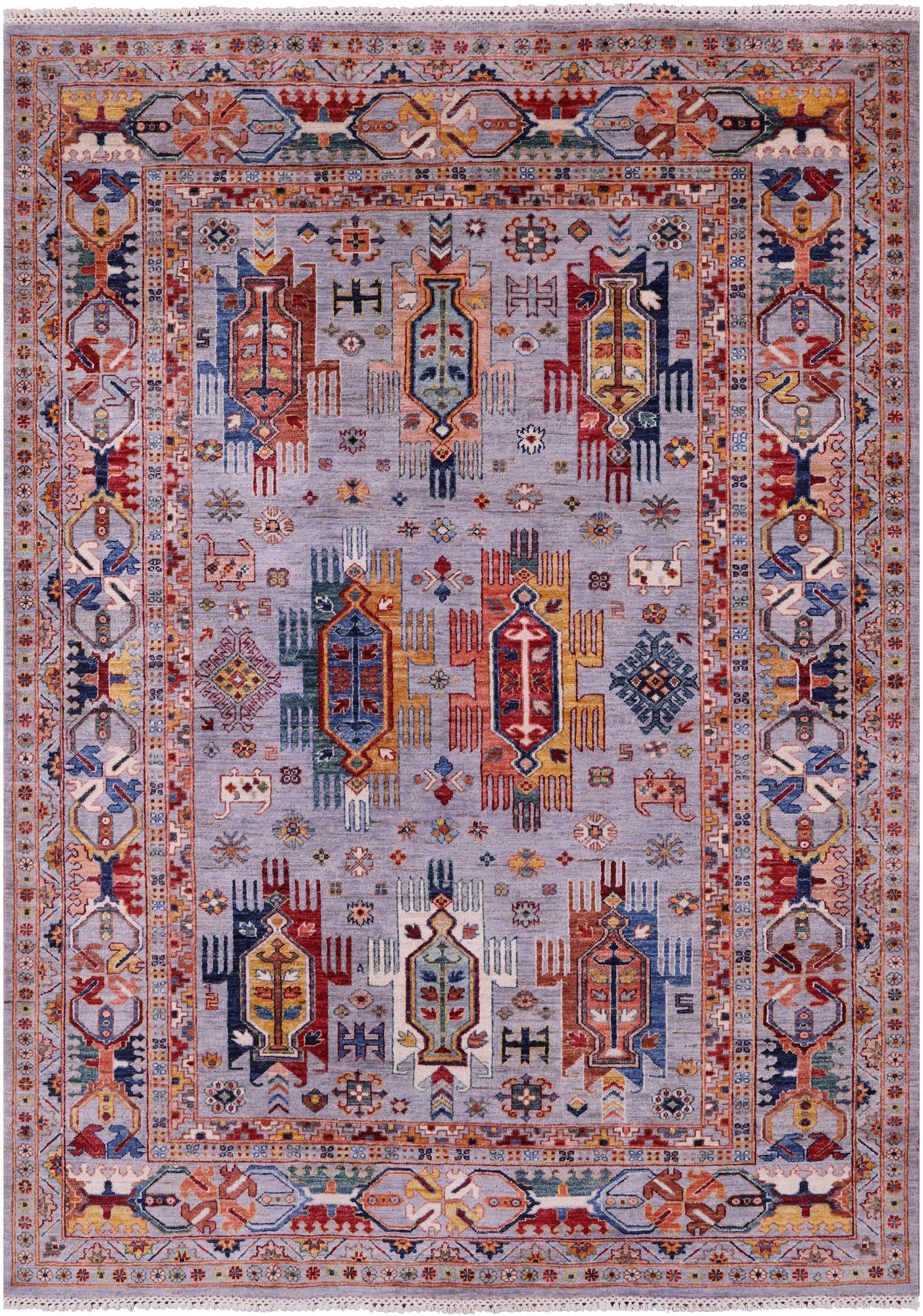 Persian Fine Serapi Hand Knotted Wool Rug - 5' 8" X 7' 10" - Golden Nile