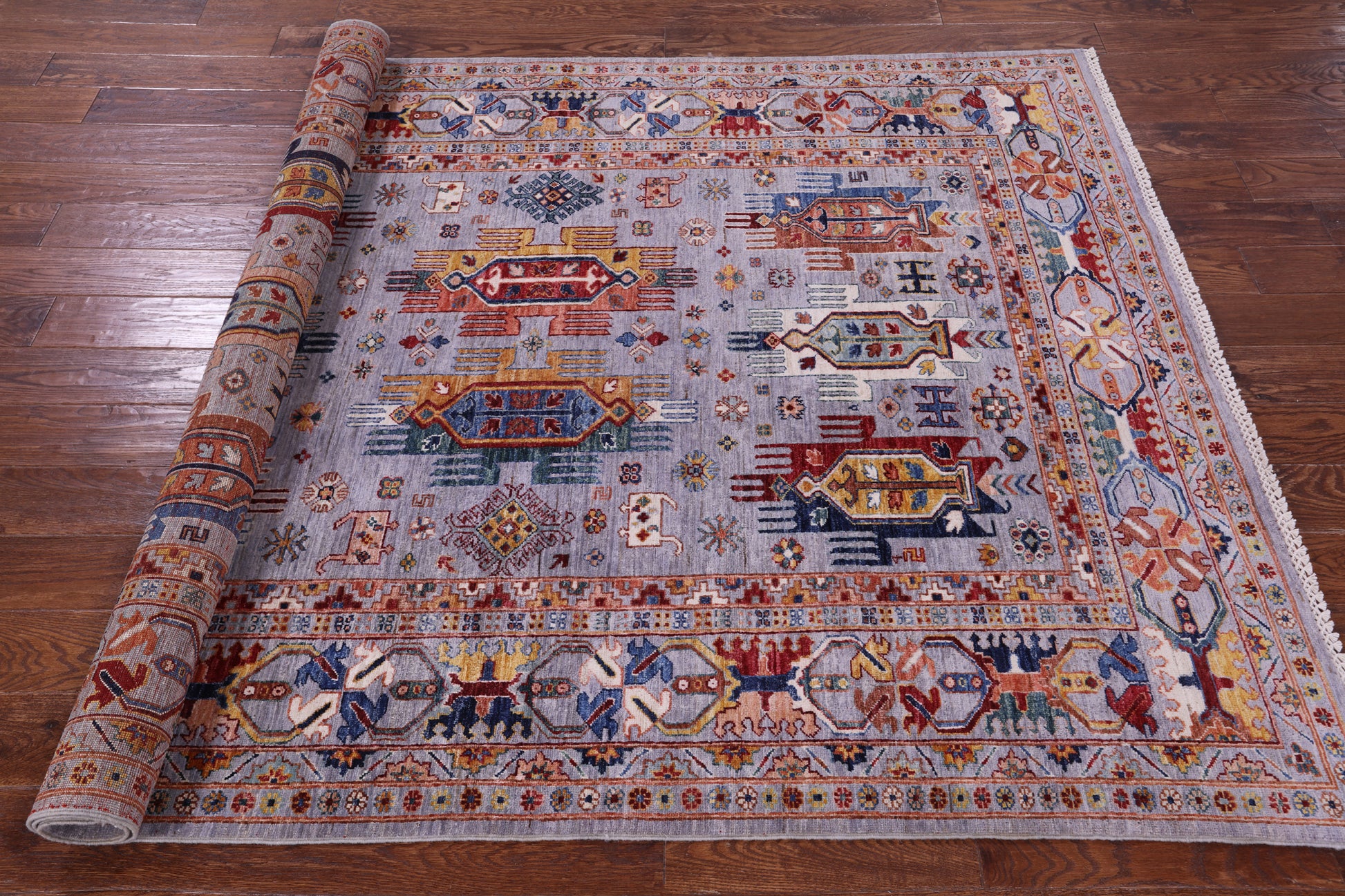 Persian Fine Serapi Hand Knotted Wool Rug - 5' 8" X 7' 10" - Golden Nile