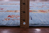 Blue Tribal Persian Gabbeh Hand Knotted Wool Rug - 5' 8" X 8' 2" - Golden Nile