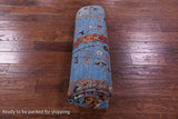 Blue Tribal Persian Gabbeh Hand Knotted Wool Rug - 5' 8" X 8' 2" - Golden Nile