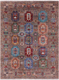 Turkmen Ersari Hand Knotted Wool Rug - 5' 10" X 7' 10" - Golden Nile