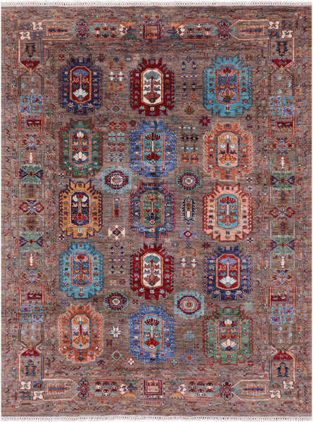 Turkmen Ersari Hand Knotted Wool Rug - 5' 10" X 7' 10" - Golden Nile