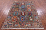 Turkmen Ersari Hand Knotted Wool Rug - 5' 10" X 7' 10" - Golden Nile