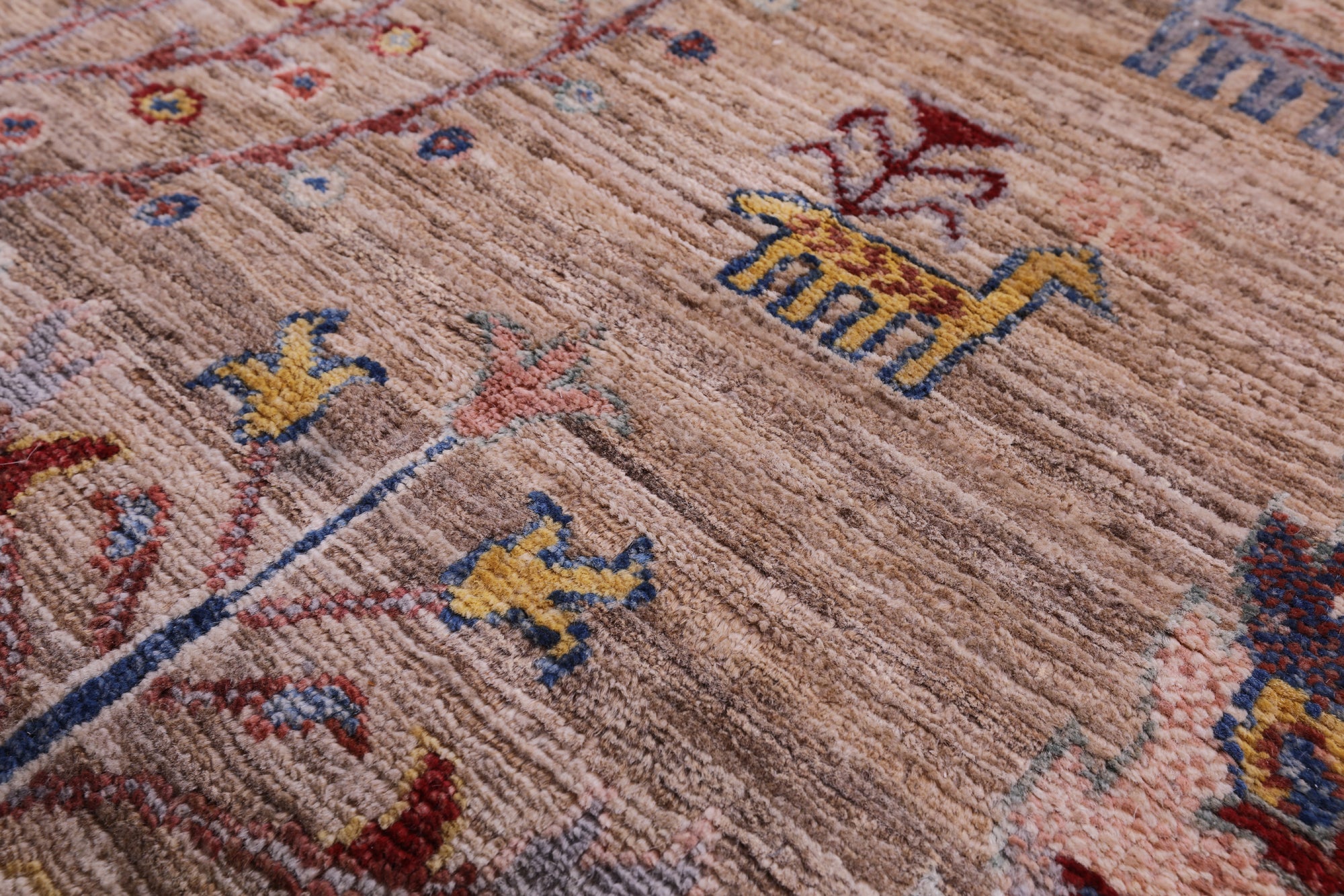 Tribal Persian Gabbeh Hand Knotted Wool Rug - 13' 1" X 19' 3" - Golden Nile