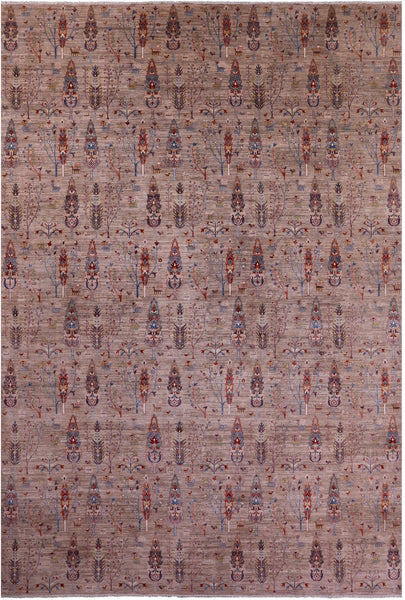 Tribal Persian Gabbeh Hand Knotted Wool Rug - 13' 1" X 19' 3" - Golden Nile