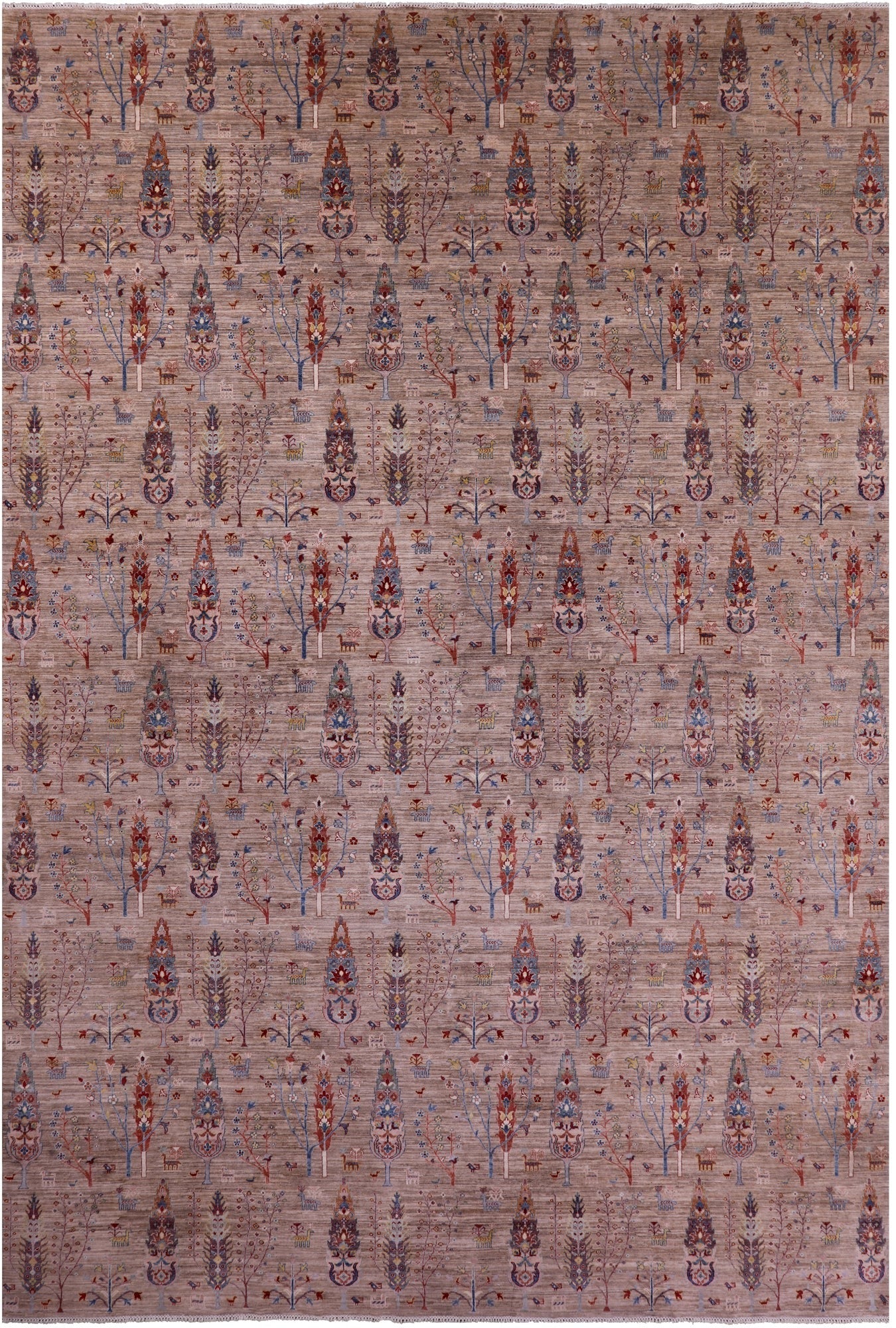 Tribal Persian Gabbeh Hand Knotted Wool Rug - 13' 1" X 19' 3" - Golden Nile