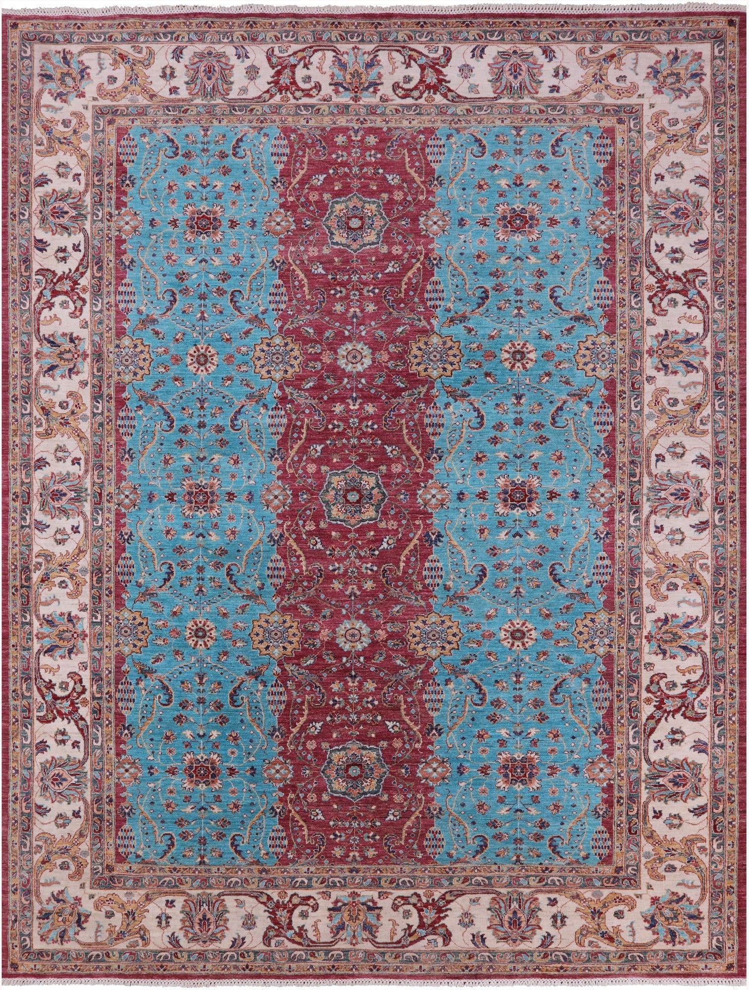 Persian Fine Serapi Handmade Wool Rug - 8' 11" X 11' 10" - Golden Nile