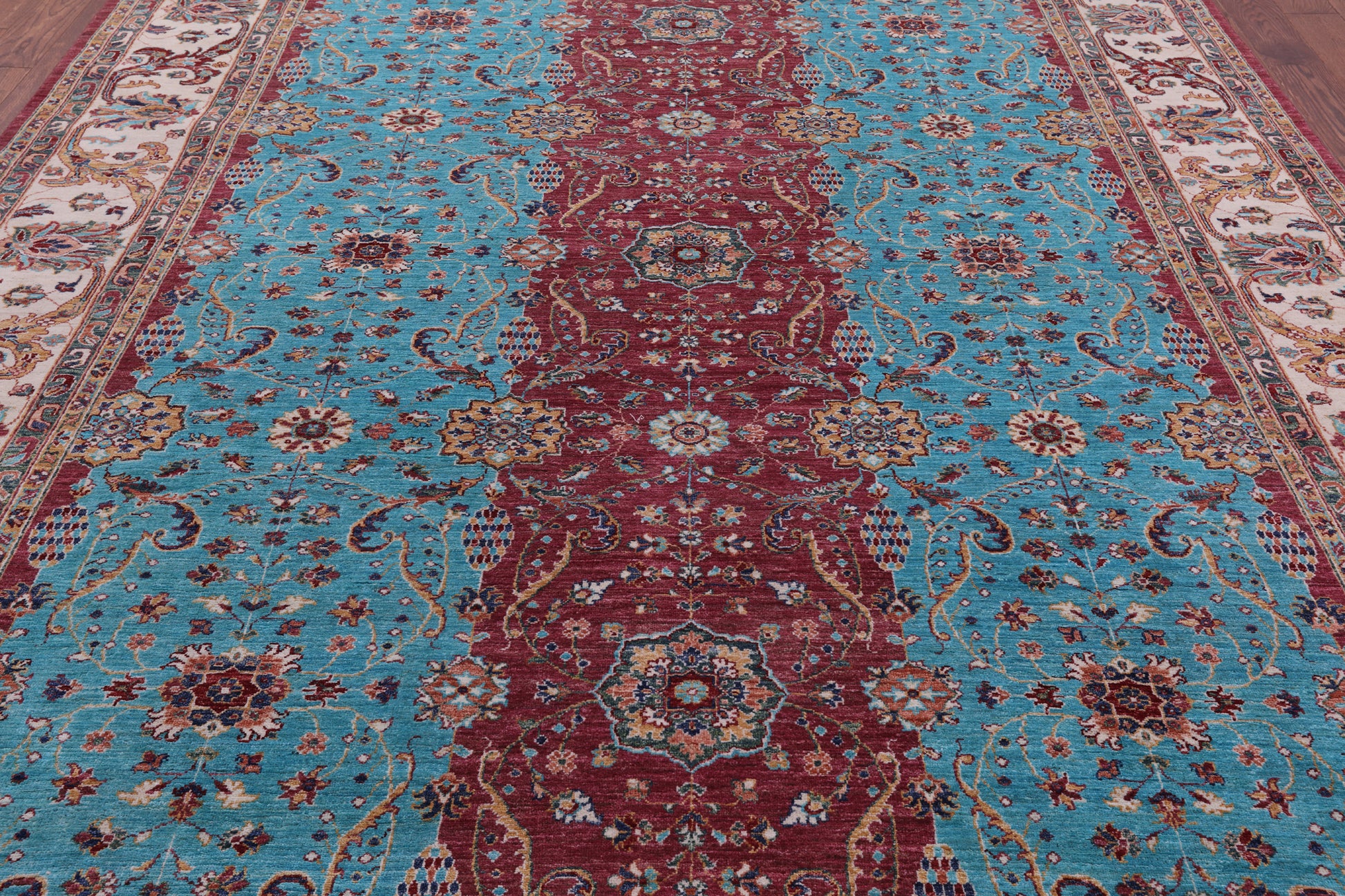 Persian Fine Serapi Handmade Wool Rug - 8' 11" X 11' 10" - Golden Nile