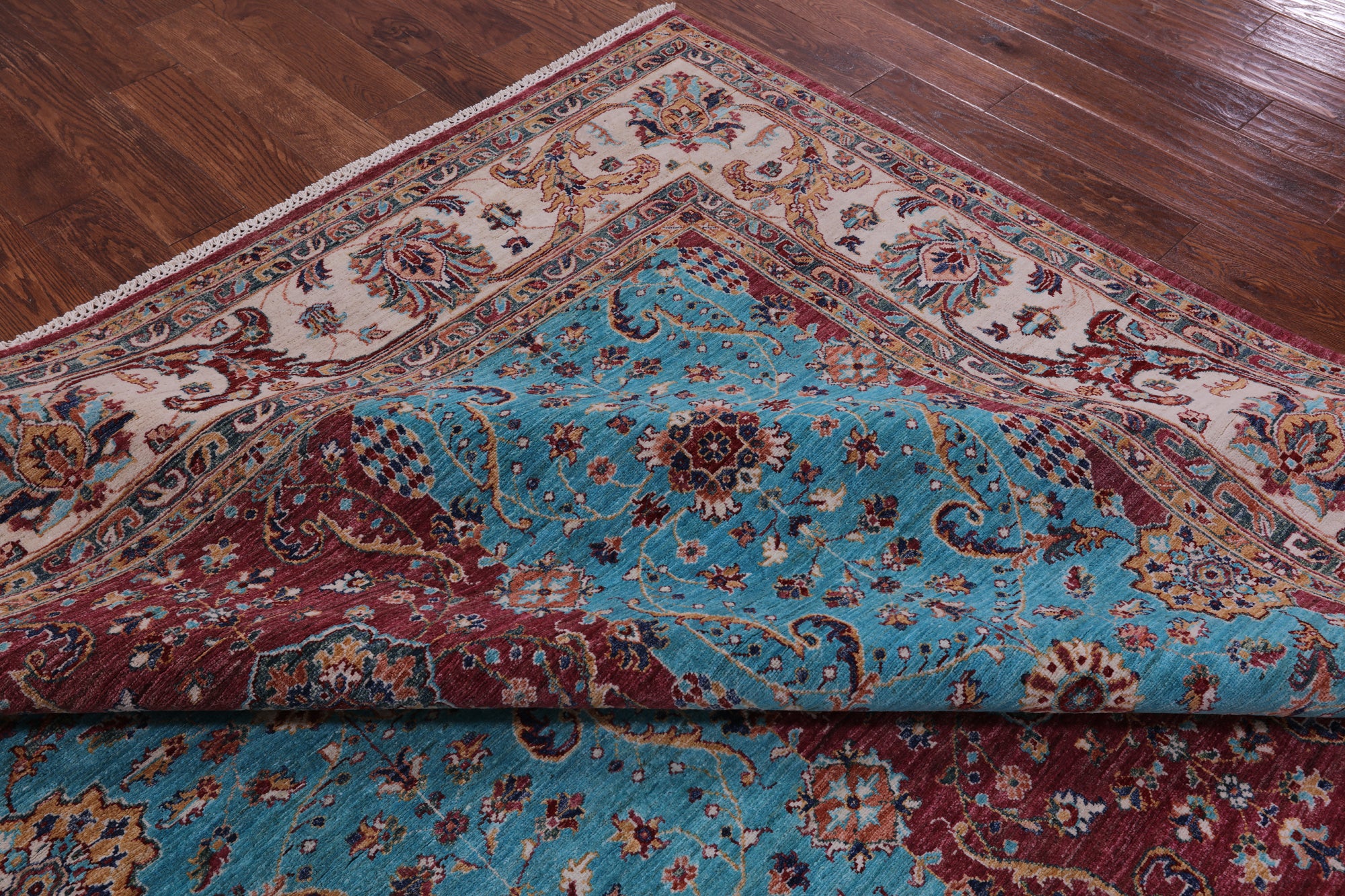 Persian Fine Serapi Handmade Wool Rug - 8' 11" X 11' 10" - Golden Nile