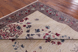 Ivory William Morris Handmade Wool Area Rug - 9' 2" X 12' 0" - Golden Nile