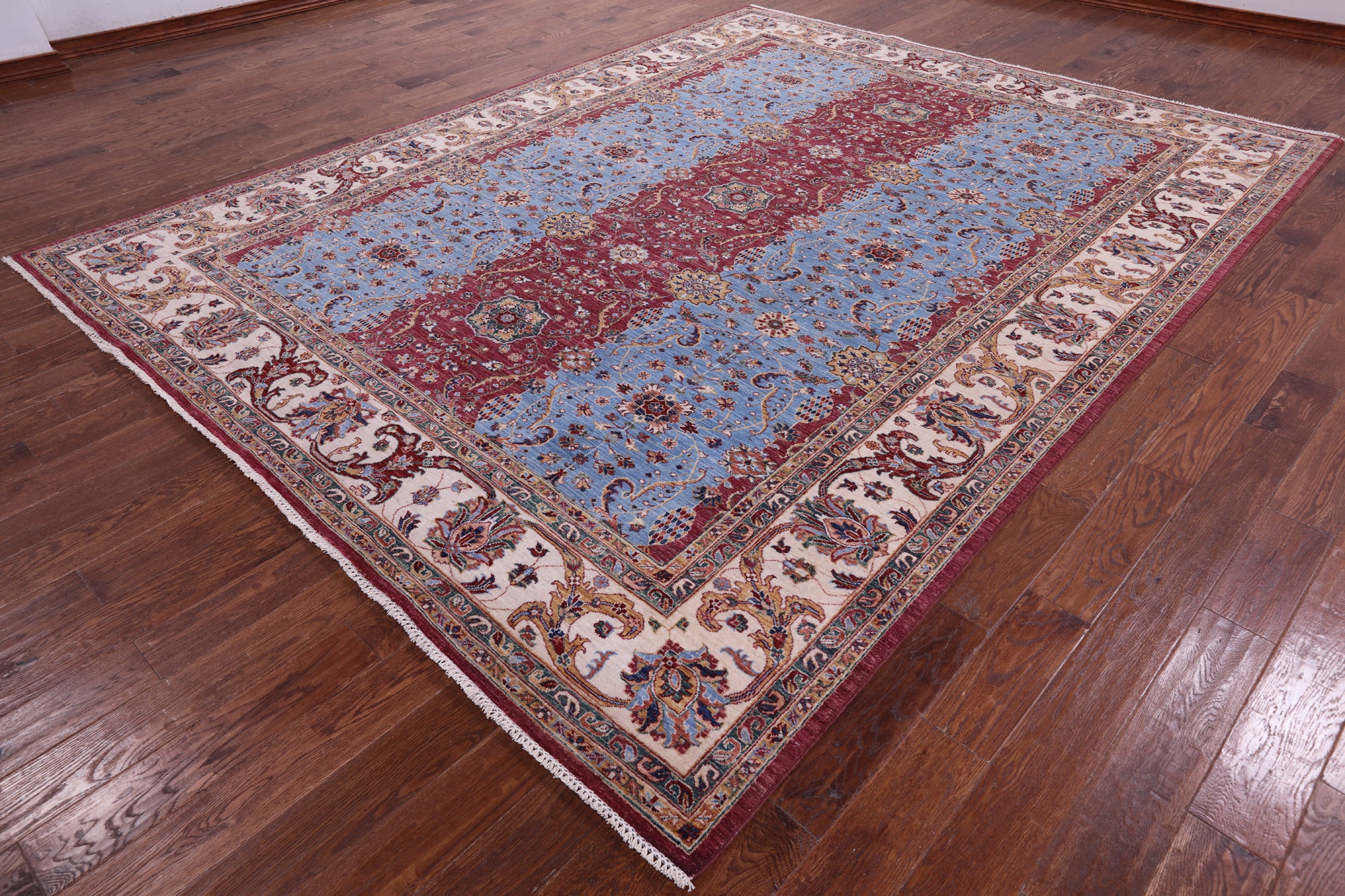 Persian Fine Serapi Hand Knotted Wool Rug - 9' 0" X 11' 7" - Golden Nile