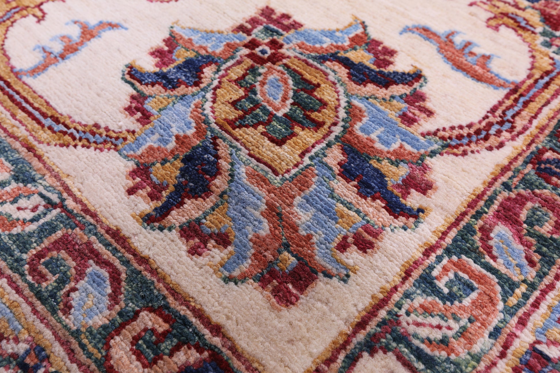 Persian Fine Serapi Hand Knotted Wool Rug - 9' 0" X 11' 7" - Golden Nile