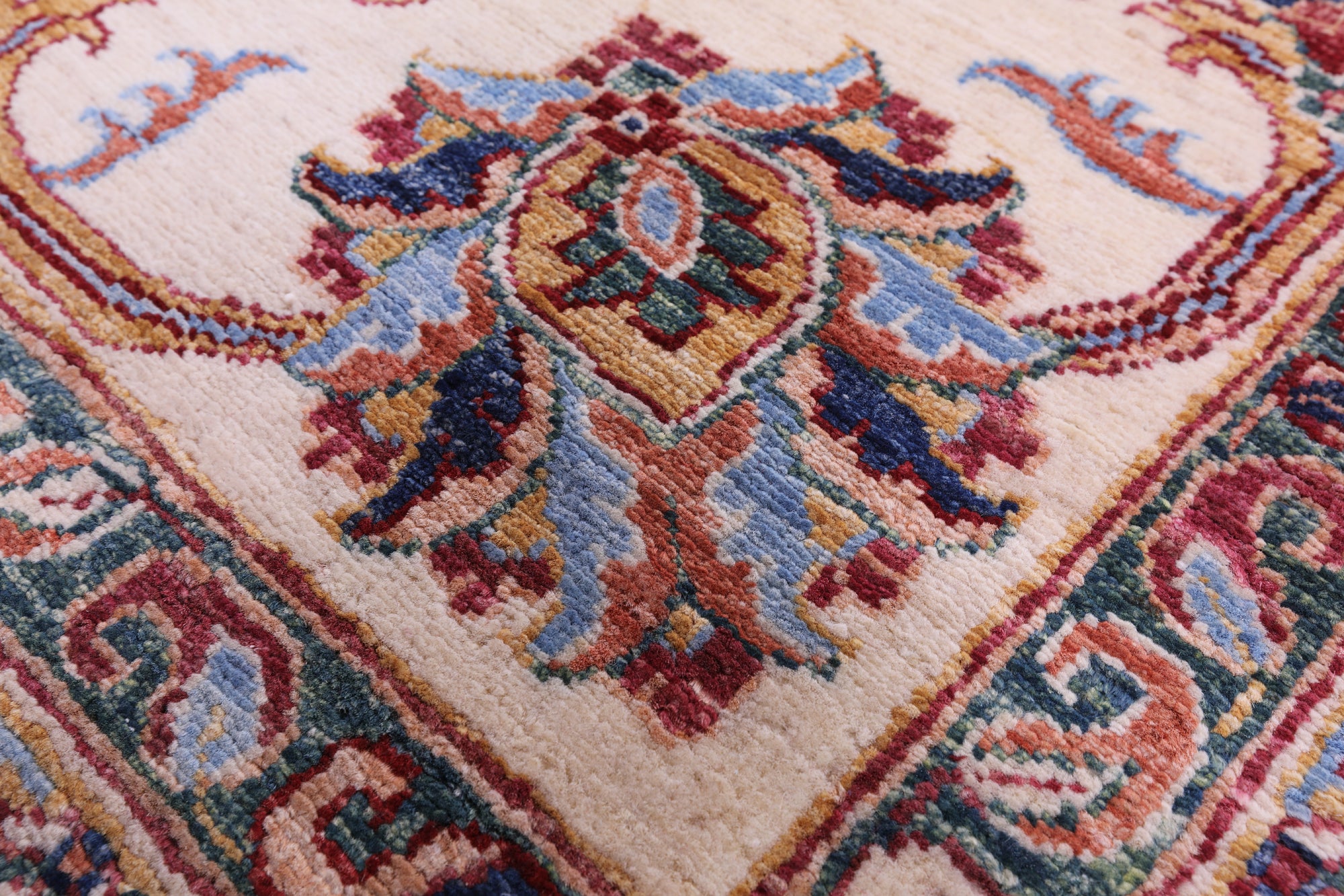 Persian Fine Serapi Hand Knotted Wool Rug - 9' 0" X 11' 7" - Golden Nile