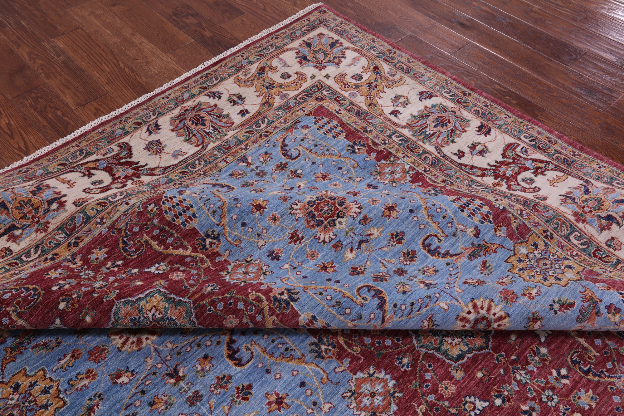 Persian Fine Serapi Hand Knotted Wool Rug - 9' 0" X 11' 7" - Golden Nile