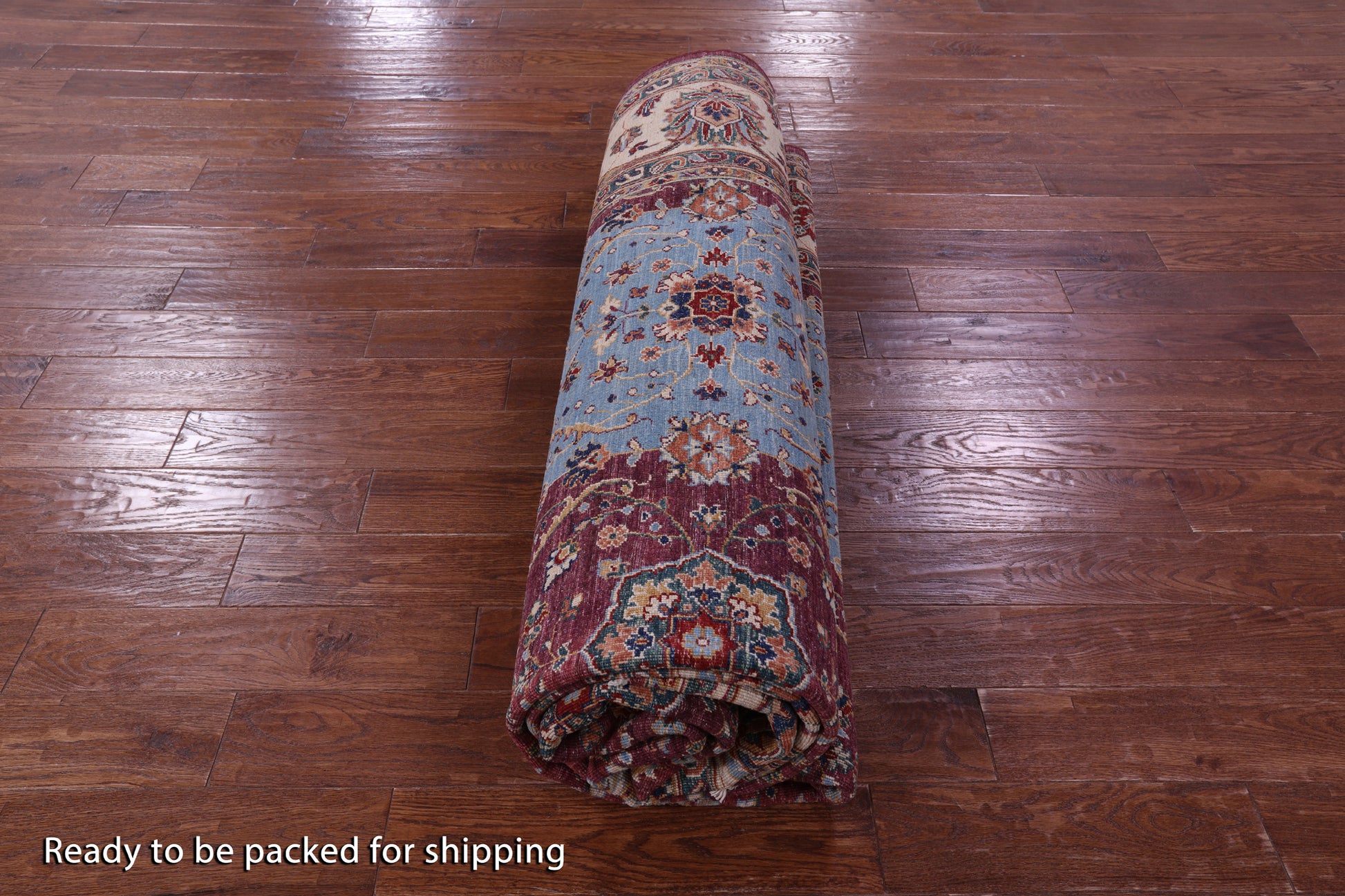 Persian Fine Serapi Hand Knotted Wool Rug - 9' 0" X 11' 7" - Golden Nile