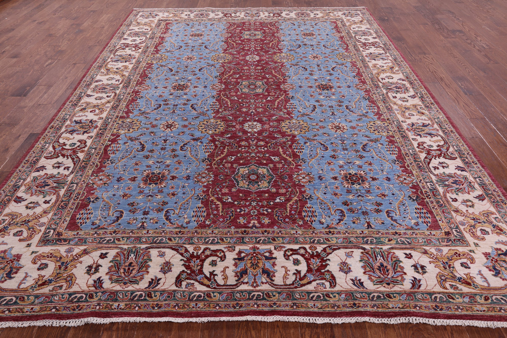 Persian Fine Serapi Hand Knotted Wool Rug - 9' 0" X 11' 7" - Golden Nile