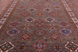 Super Kazak Hand Knotted Wool Rug - 9' 1" X 11' 10" - Golden Nile