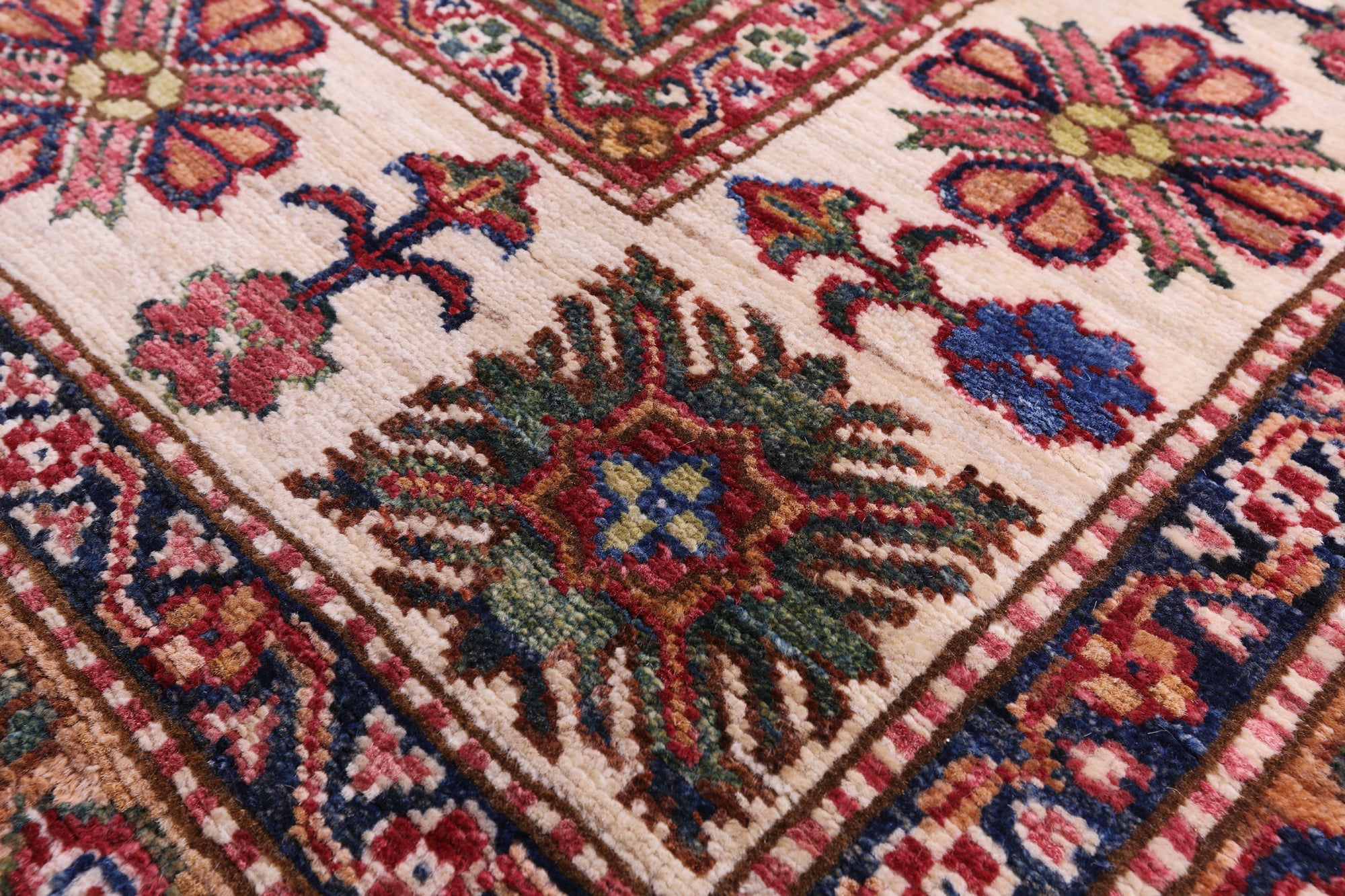 Super Kazak Hand Knotted Wool Rug - 9' 1" X 11' 10" - Golden Nile