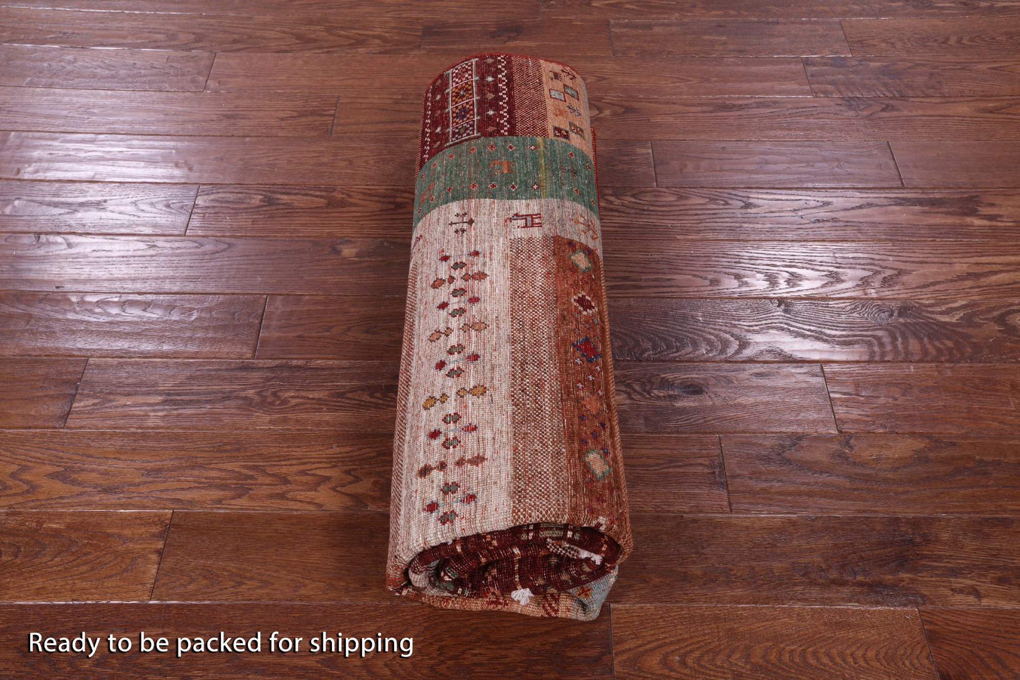 Tribal Persian Gabbeh Hand Knotted Wool Rug - 5' 10" X 8' 1" - Golden Nile