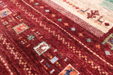 Tribal Persian Gabbeh Hand Knotted Wool Rug - 5' 10" X 8' 1" - Golden Nile