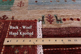 Tribal Persian Gabbeh Hand Knotted Wool Rug - 5' 10" X 8' 1" - Golden Nile