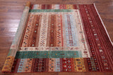 Tribal Persian Gabbeh Hand Knotted Wool Rug - 5' 10" X 8' 1" - Golden Nile