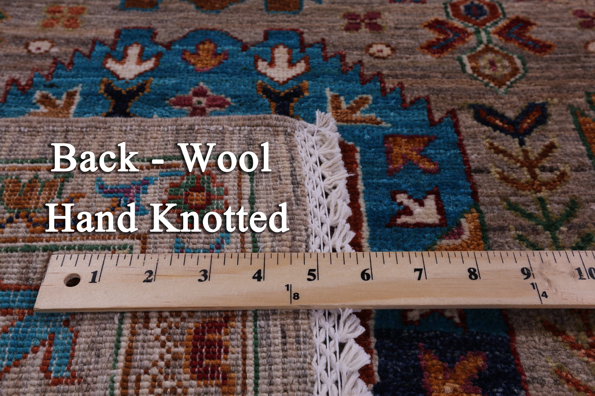 Turkmen Ersari Hand Knotted Wool Rug - 5' 8" X 8' 1" - Golden Nile