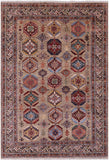 Turkmen Ersari Hand Knotted Wool Rug - 5' 7" X 8' 0" - Golden Nile