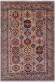 Turkmen Ersari Hand Knotted Wool Rug - 5' 7" X 8' 0" - Golden Nile