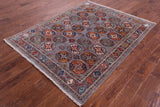 Turkmen Ersari Hand Knotted Wool Rug - 5' 2" X 6' 7" - Golden Nile
