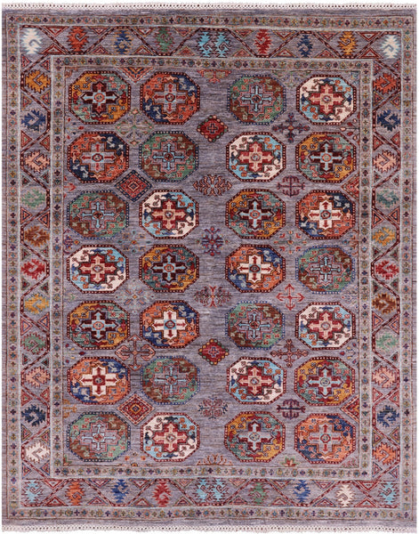 Turkmen Ersari Hand Knotted Wool Rug - 5' 2" X 6' 7" - Golden Nile