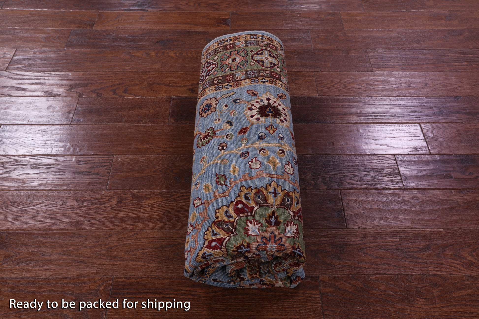 Blue Persian Tabriz Hand Knotted Wool Rug - 5' 0" X 6' 10" - Golden Nile
