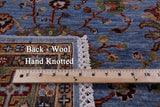 Blue Persian Tabriz Hand Knotted Wool Rug - 5' 0" X 6' 10" - Golden Nile