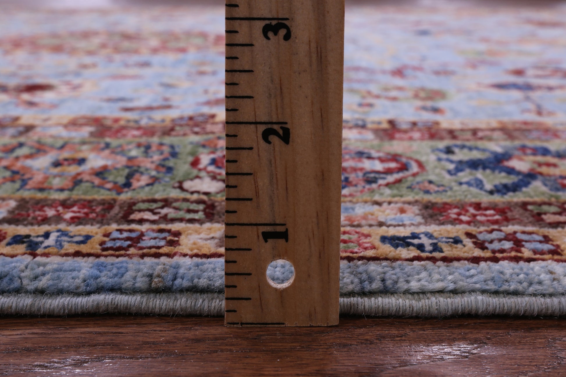 Blue Persian Tabriz Hand Knotted Wool Rug - 5' 0" X 6' 10" - Golden Nile