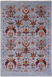 Blue Persian Tabriz Handmade Wool Rug - 4' 10" X 7' 2" - Golden Nile