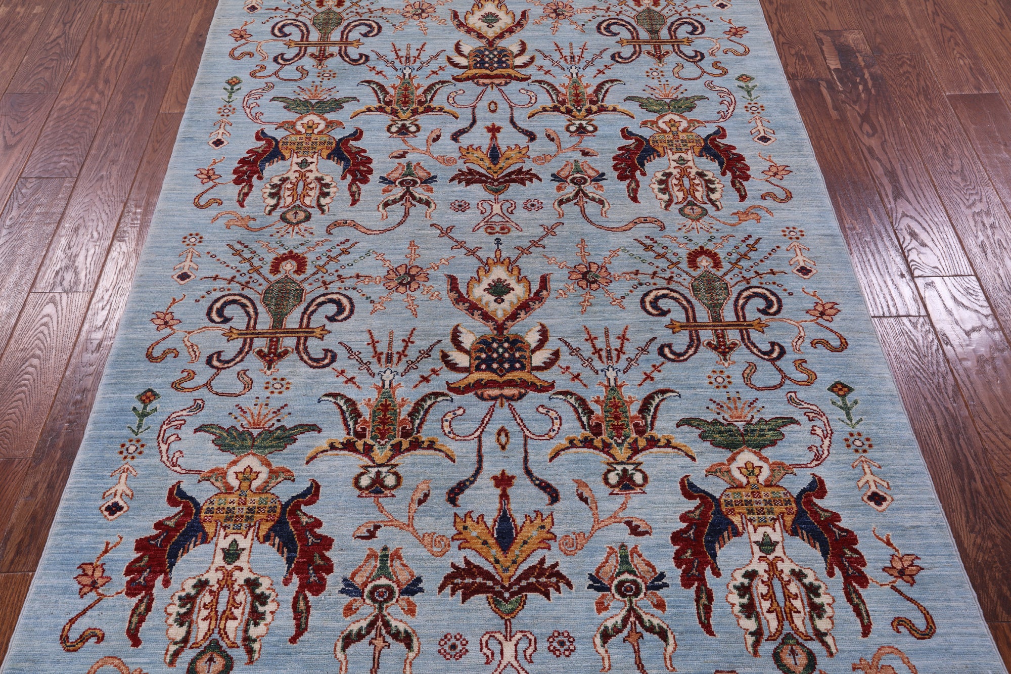 Blue Persian Tabriz Handmade Wool Rug - 4' 10" X 7' 2" - Golden Nile