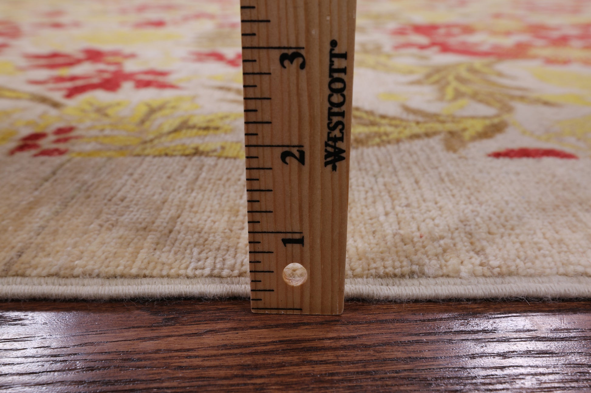 Ivory William Morris Handmade Wool Area Rug - 8' 10" X 12' 0" - Golden Nile