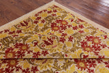 Ivory William Morris Handmade Wool Area Rug - 8' 10" X 12' 0" - Golden Nile