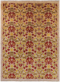 Ivory William Morris Handmade Wool Area Rug - 8' 10" X 12' 0" - Golden Nile