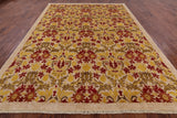Ivory William Morris Handmade Wool Area Rug - 8' 10" X 12' 0" - Golden Nile