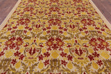 Ivory William Morris Handmade Wool Area Rug - 8' 10" X 12' 0" - Golden Nile
