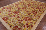 Ivory William Morris Handmade Wool Area Rug - 8' 10" X 12' 0" - Golden Nile