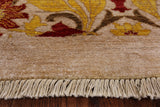 Ivory William Morris Handmade Wool Area Rug - 8' 10" X 12' 0" - Golden Nile