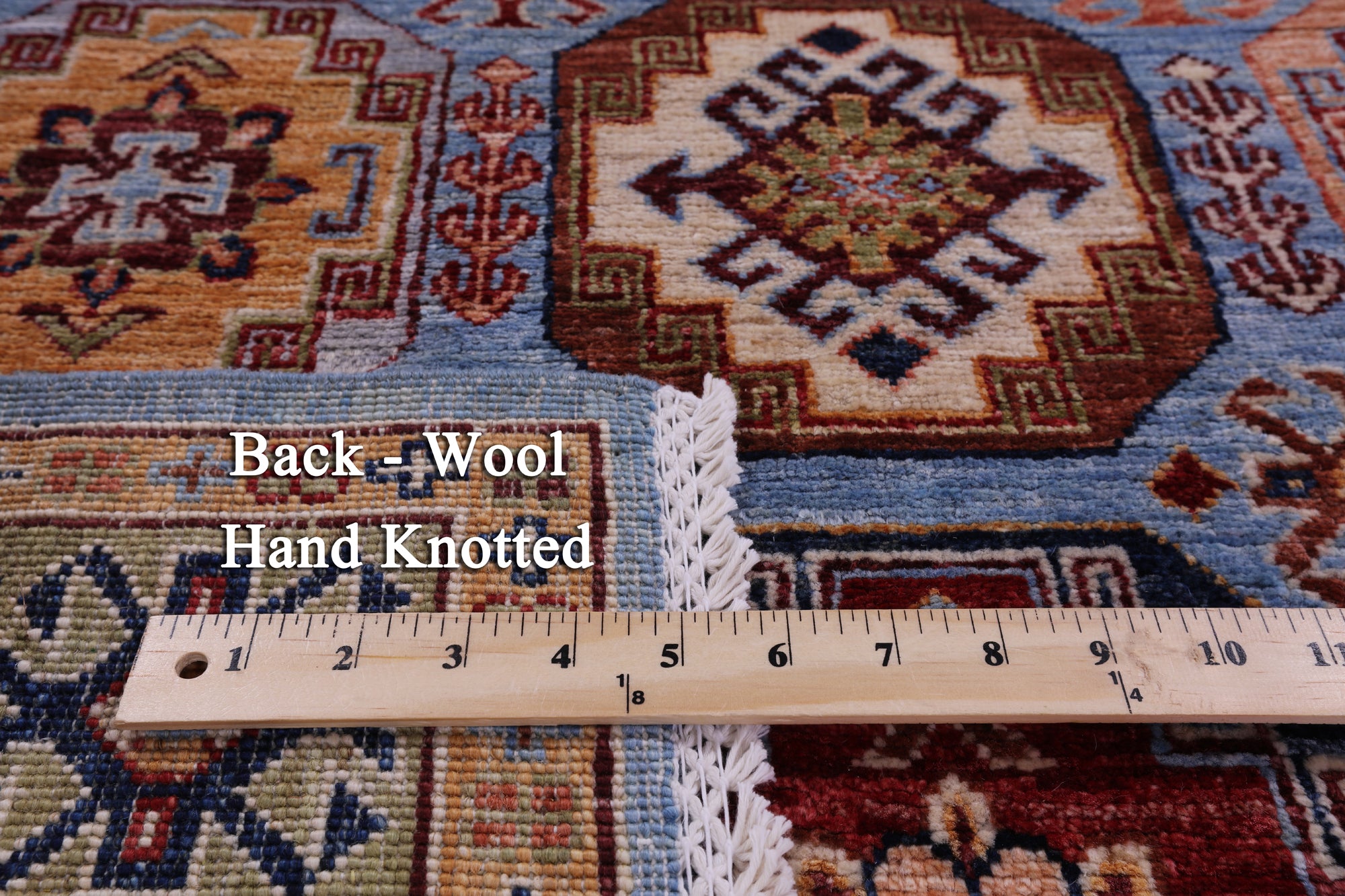 Blue Turkmen Ersari Hand Knotted Wool Rug - 4' 0" X 6' 5" - Golden Nile
